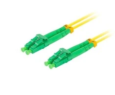 LANBERG šviesolaidinis patchcord SM LC/APC-LC/APC dvipusis 1m LSZH g657a1 3.0mm geltonas