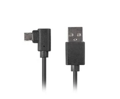 LANBERG CA-USBM-13CC-0018-BK laidas USB Micro-B M ->A M 2.0 kairysis / dešinysis kampas Easy-USB 1,8 m Juodas