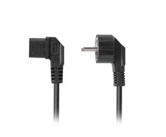 LANBERG maitinimo laidas CEE 7/7->IEC 320 C13, 3 m kampu dešinėn VDE