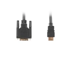 LANBERG CA-HDDV-10CC-0018-BK cable HDMI -> DVI-D 18+1 M/M Single Link. juodas 1.8m