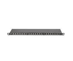 Lanberg Patch Panel 24 port 0.5U 19" cat.6 FTP ekranuotas juoda