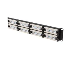 Lanberg Patch Panel 48 port 2U 19" kat.5E UTP juoda