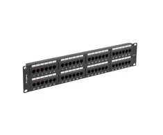Lanberg Patch Panel 48 port 2U 19" kat.6 UTP juoda