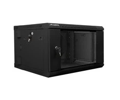 LANBERG WF02-6606-10B sieninis dvigubos sekcijų stovas 19 colių plokščias paketas 6U/600x600mm juodas