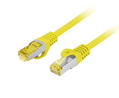 LANBERG Patchcord Cat.6A S/FTP LSZH CU 0.25m yellow