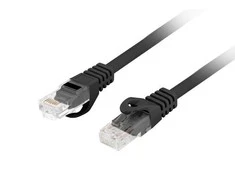 LANBERG Patchcord cat.6 UTP LSZH CU 3m juodas Fluke praėjo