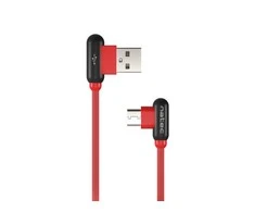 NATEC NKA-1201 Extreme Media kabelis USB Type-C į USB M 1m kampu į kairę/dešinę Raudona