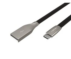 NATEC Cable USB-C/A 2.0 1m prati 1m juodas metal