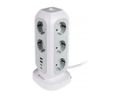 Verbatim ilgiklis 15in1 11xAC UE/2xUSB-C/2xUSB-A 2m EUPT-01 baltos spalvos 49547