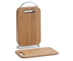 Bamboo Komplekte 4 bambukinės virtuvės lentos + lentyna, ZELLER