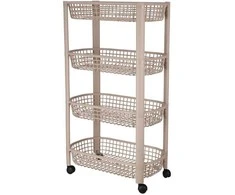 KOOPMAN Mobilus 4-tiekis vežimėlis 46,5x26x79 cm - Sandėliavimo trolis