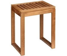Wenko Akacijos medienos vonios taburetė FONDI, aukštis 46 cm