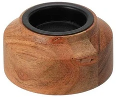 Home Styling Collection Akacijos medžio žvakių laikiklis, 8 x 4 cm