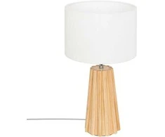 Atmosphera Lamp ADONA naktinis šviestuvas ant medinės kojelės, aukštis 53 cm