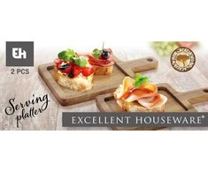 Excellent Houseware Akacijos medžio serviravimo lenta, 2 vnt
