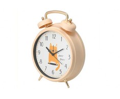 Home Styling Collection BUDZIK DLA DZIECI Z MOTYWEM ZWIERZĘCYM KOTEK Ø 24 CM ORANŽINĖ
