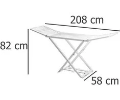 Ultra Clean Italijos skalbinių džiovykla XXL 208 cm, balta, išskleidžiama