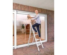 Aliuminio ladder, 4-step - baltas, WENKO