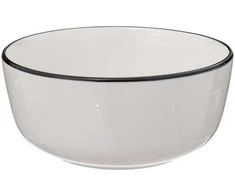 Secret De Gourmet ALIX porcelianinis dubuo, juodas kraštas, Ø15 cm