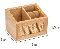 ALLEGRE BAMBOO universalus konteineris, 3 skyreliai, bambukas, WENKO