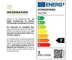 Atmosphera Lamp Dekoratyvinė LED lemputė gintaro atspalvio, energiją taupanti dizainerio stiliaus LED lempa