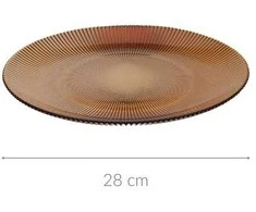 Home Styling Collection Stiklo serviravimo lėkštė 28 cm, gintaro spalvos