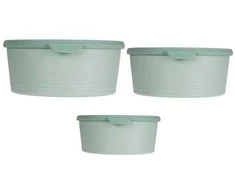 Excellent Houseware Puikios namų apyvokos reikmenų pakuotės su plastikiniais maisto indeliais, 3 skirtingų dydžių vienetai