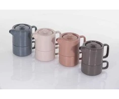 Secret De Gourmet Arbatinukas su puodeliu keramikinis 400ml t. pilkos sp. Secret de Gourme 160724A