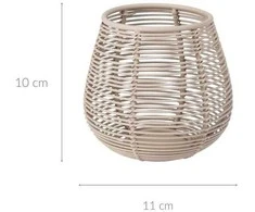 Home Styling Collection Arbatos žvakių laikiklis, smėlio spalvos, ažūrinis