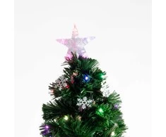 Fééric Lights and Christmas Star Dirbtinė Kalėdų eglutė su apšvietimu ir žvaigžde, 90 cm