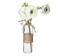 Atmosphera Dirbtinės gėlės stiklinėje vazoje CAMELLIA, 39,5 cm