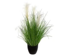 Atmosphera Dirbtinė žolė juodame puode, 70 cm