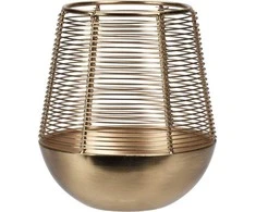 Home Styling Collection Auksinis žvakių žibintas, metalinis
