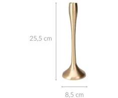 Home Styling Collection Metalinė žvakidė, auksinės sp., 8,5 x 2,5 cm