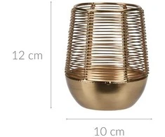 Home Styling Collection Auksinis žvakių žibintas, metalinis