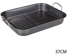 5five Simply Smart Steel Kepimo forma su grotelėmis ir rankenomis, 37 x 29 x 5,5 cm, nerūdijantis plienas