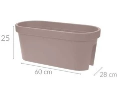 „ProGarden“ balkoninis vazonas turėklui, 60 cm vazono dangtelis