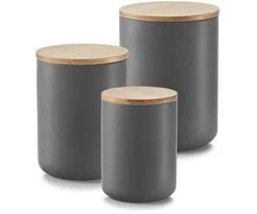 Bamboo ANTRACITO keraminis indelis su bambuko dangteliu, 650 ml, ZELLER