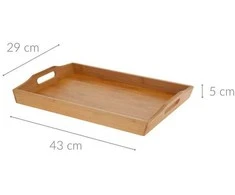 Excellent Houseware Serviravimo padėklas bambukinė 43x29x5 cm