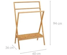 5five Simply Smart Bamboo Bambukinė rankšluosčių kabykla Lab'n Modul, 94 cm