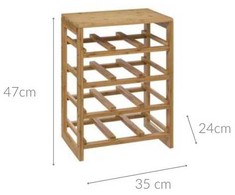 5five Simply Smart Bamboo Bambukinė vyno lentyna, 12 butelių, 47 cm