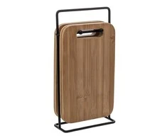 5five Simply Smart Lentelės pjaustymo 4 vnt 14x22 cm bambukinės su stovu 151417 5five