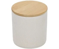 Nava Bamboo Keraminis indas su bambukiniu dangteliu, Ø 10 x 10,5 cm