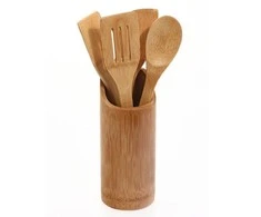 5five Simply Smart Bamboo Bambuko virtuvės reikmenų rinkinys, 5 elementai Secret de Gourmet