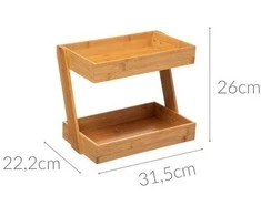 5five Simply Smart Bamboo Bambuko virtuvės organizatorius, 2 lygiai