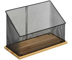5five Simply Smart Bamboo Korespondencijos organizatorius, bambuko metalas, 20 x 14 x 29 cm