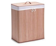 Bamboo Bambuko skalbinių krepšelis, 104 l, 2 kamerų, šviesiai ruda, ZELLER