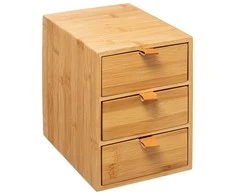 5five Simply Smart Bamboo Bambuko laikiklis kosmetikai, 3 stalčiai