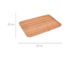 Excellent Houseware Bamboo Vaisių serviravimo padėklas, 33x23 cm, bambukas