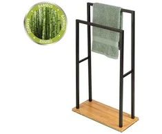 BAMBOO vonios rankšluosčių kabykla, 2 rankenos, su bambuko pagrindu, WENKO